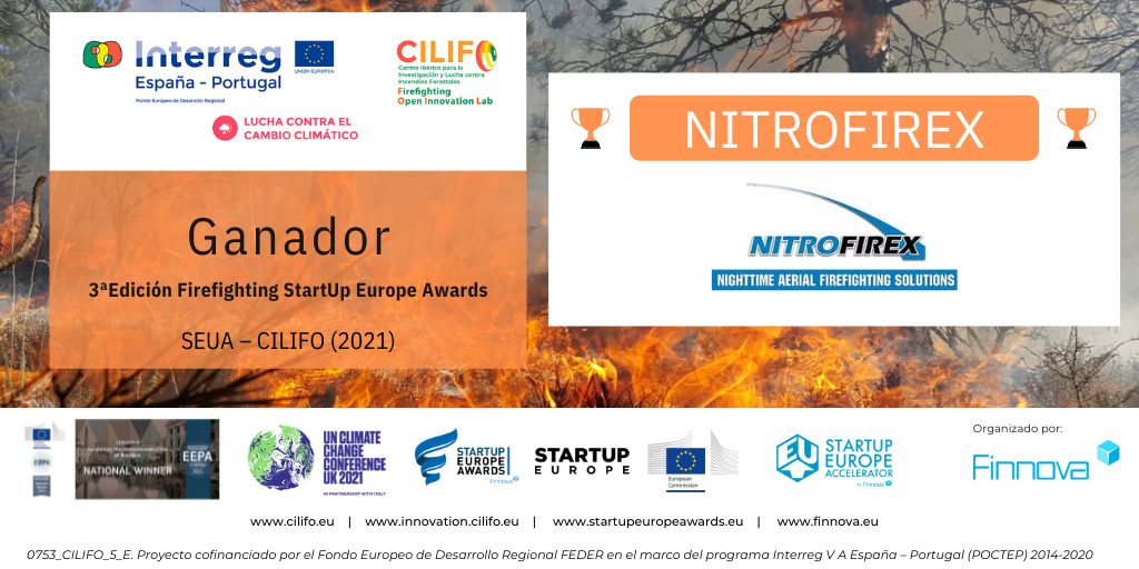 NITROFIREX wins the 3rd Edition of the FIREFIGHTING STARTUP EUROPE AWARDS in the framework of COP26